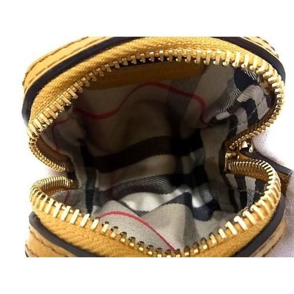 Burberry Nova Check Leather Chain Pouch Yellow - Picture 4 of 5